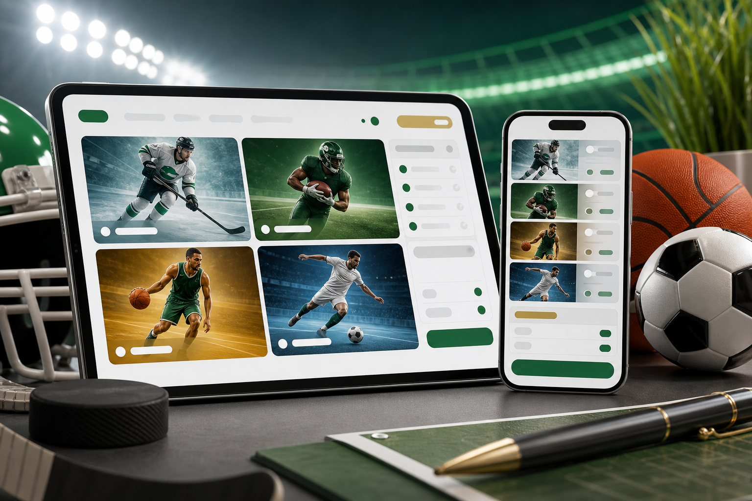 Sports market dashboard with safe account checklist